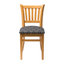 Manhattan Soft Oak Dining Chair with Black Diamond Padded Seat (Pack of 2)