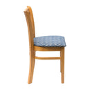 Manhattan Soft Oak Dining Chair with Blue Diamond Padded Seat (Pack of 2)