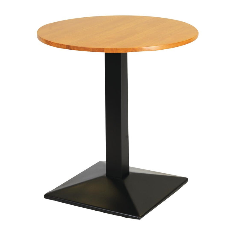 Runder Turin-Tisch mit Sockel aus Metall und weicher Eichenplatte, 700 mm