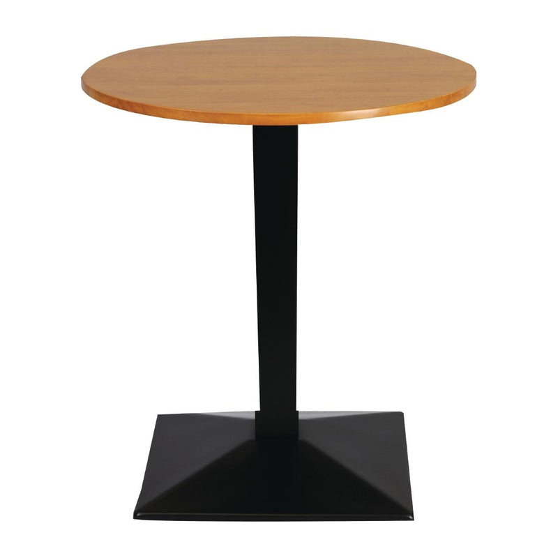 Runder Turin-Tisch mit Sockel aus Metall und weicher Eichenplatte, 700 mm