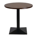 Turin Metal Base Pedestal Round Table with Vintage Top 760mm