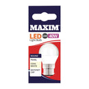 Maxim LED-Glühbirne, rund, BC, kaltweiß, 6/40 W