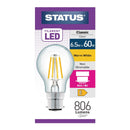Status Filament LED GLS BC warmweiße Glühbirne 7/60 W