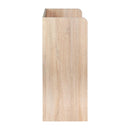 Ständer für Abfallbehälter und Tablett in Eichenoptik