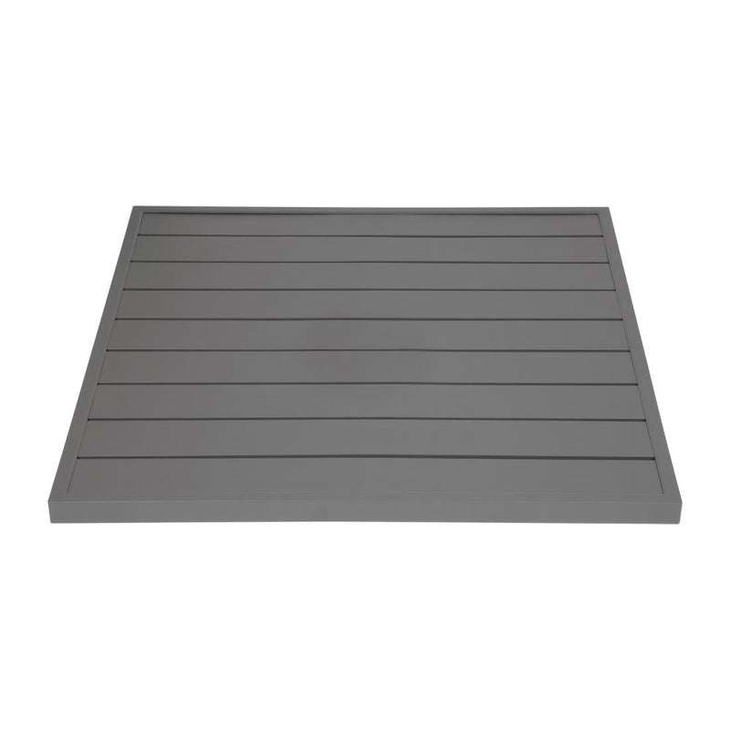 Bolero Aluminium Square Table Top Dark Grey 700mm