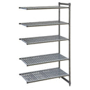 Cambro Camshelving Basics Plus Zusatzeinheit mit 5 Etagen und belüfteten Regalen, 2140 H x 1480 B x 460 T mm