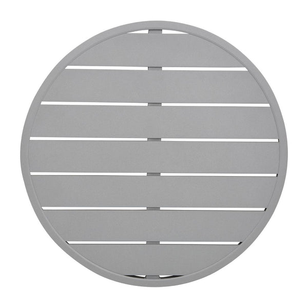 Bolero Aluminium Round Table Top Light Grey 580mm