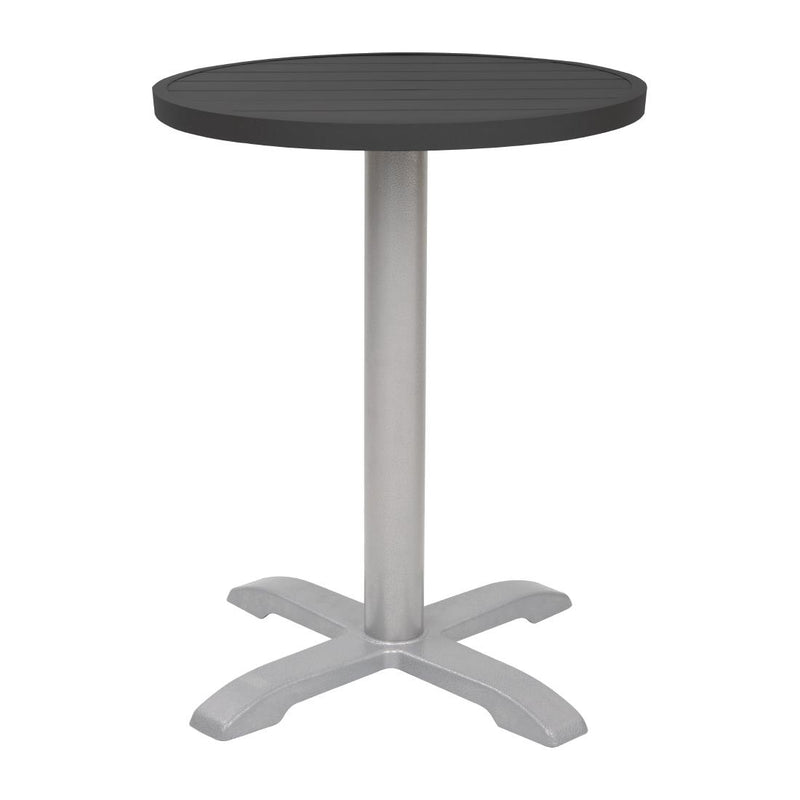 Bolero Aluminium Round Table Top Black 580mm