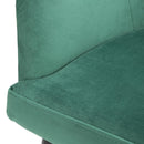Bolero Lia Velvet Effect Chairs Dark Green (Set of 2)