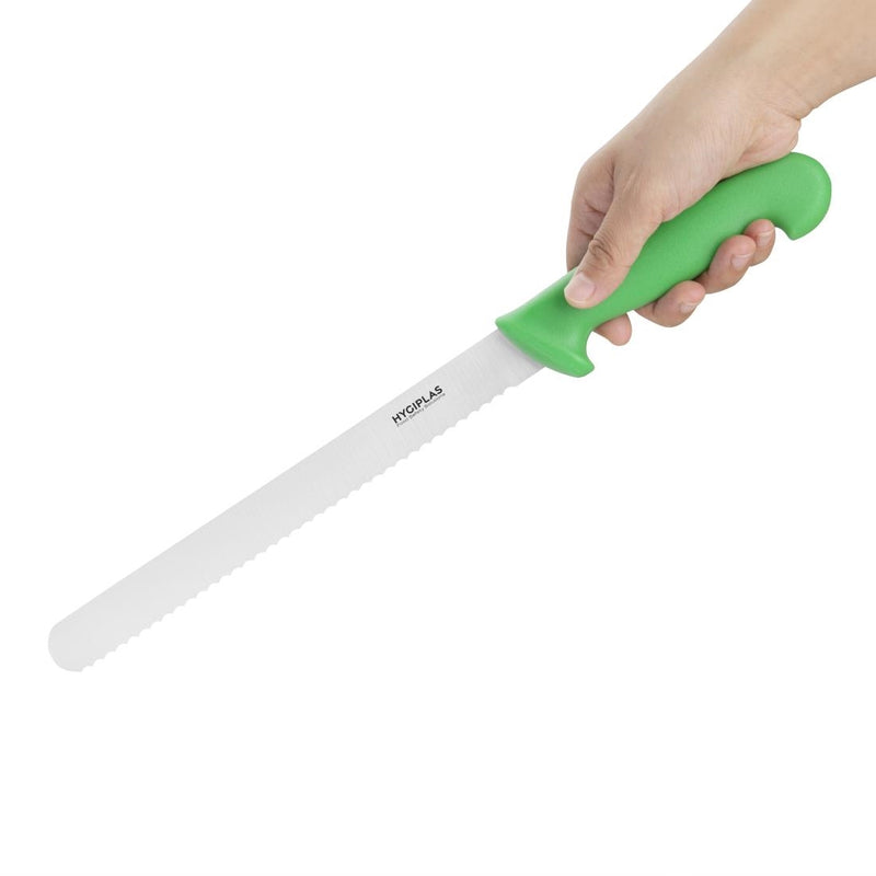 Hygiplas Slicer Serrated Green 25.4cm