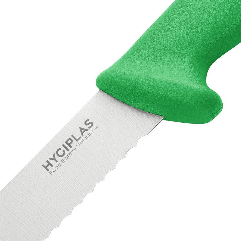 Hygiplas Slicer Serrated Green 25.4cm