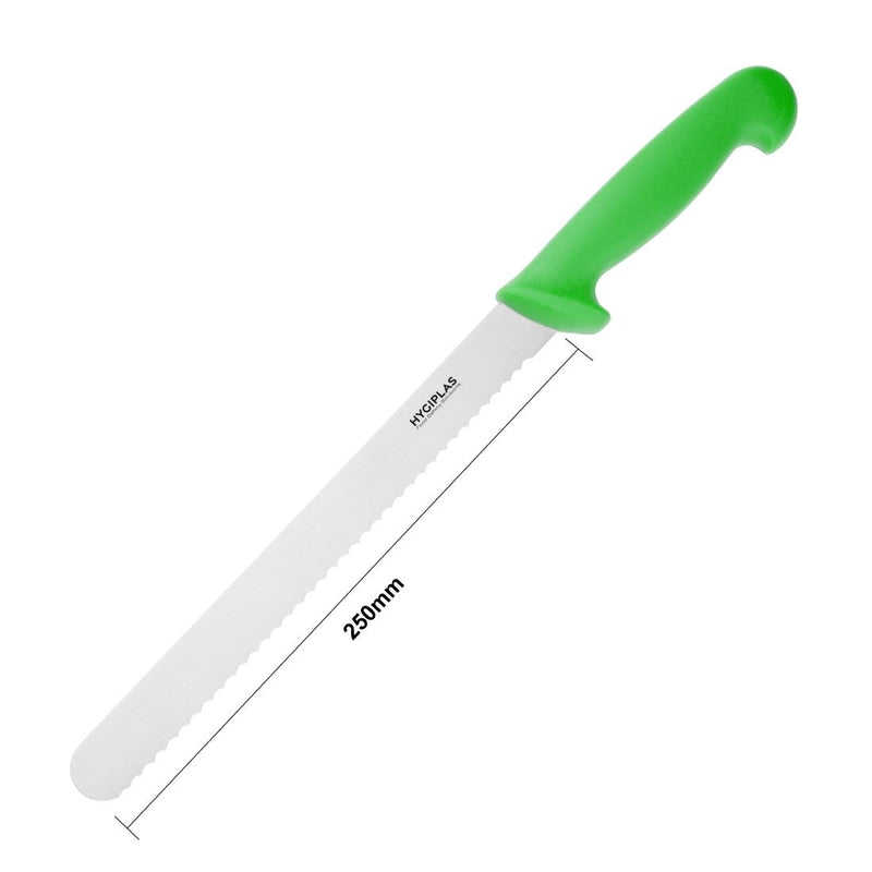 Hygiplas Slicer Serrated Green 25.4cm