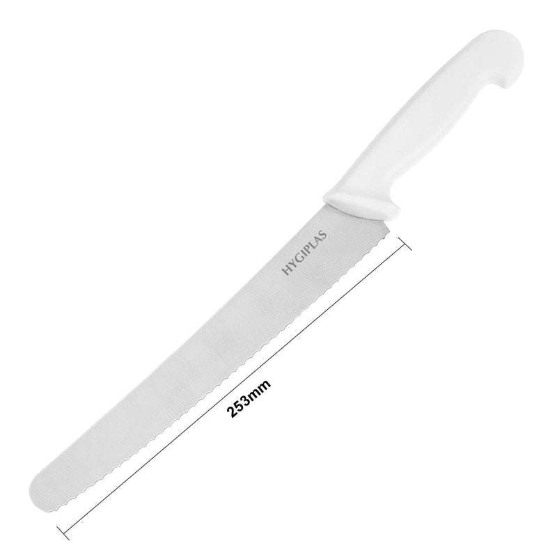 Hygiplas Serrated Pastry Knife White 25.4cm