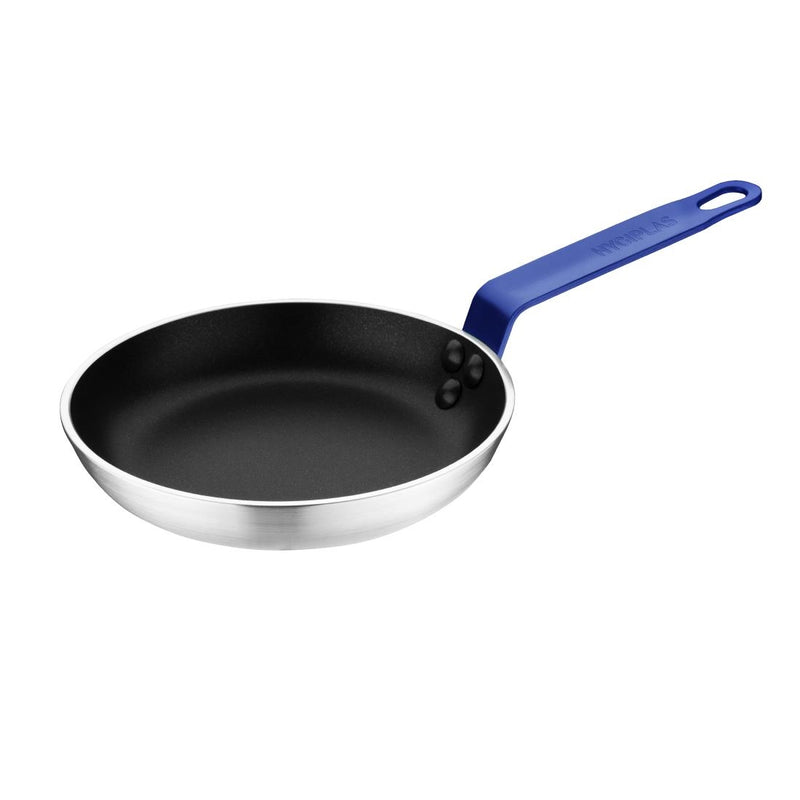 Hygiplas Non-Stick Teflon Aluminium Platinum Plus Frying Pan with Blue Handle 200mm