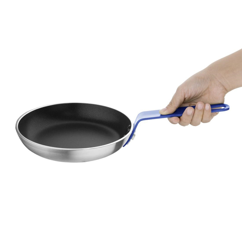 Hygiplas Non-Stick Teflon Aluminium Platinum Plus Frying Pan with Blue Handle 200mm