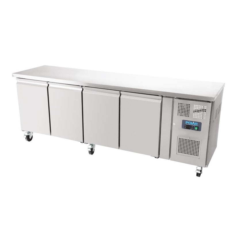 Polar U-Serie Viertüriger Thekenkühlschrank 449Ltr