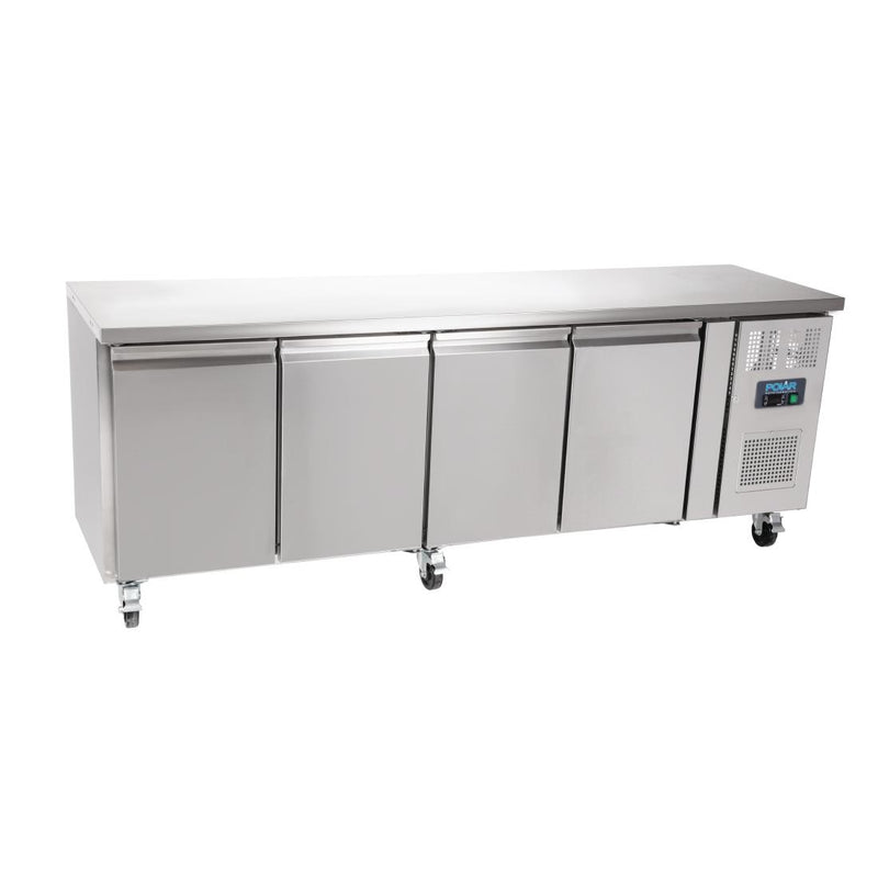 Polar U-Serie Viertüriger Thekenkühlschrank 449Ltr