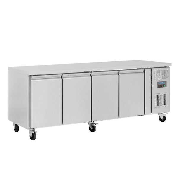 Polar U-Serie Viertüriger Thekenkühlschrank 449Ltr