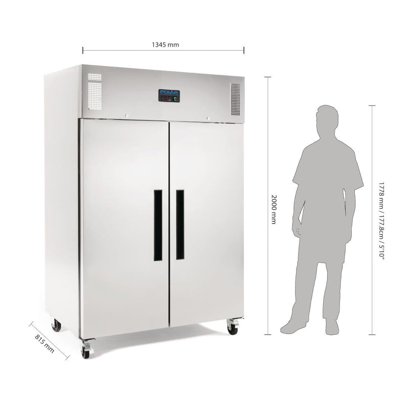 Polar G-Serie Stand-Gefrierschrank mit Doppeltür, 1200 l