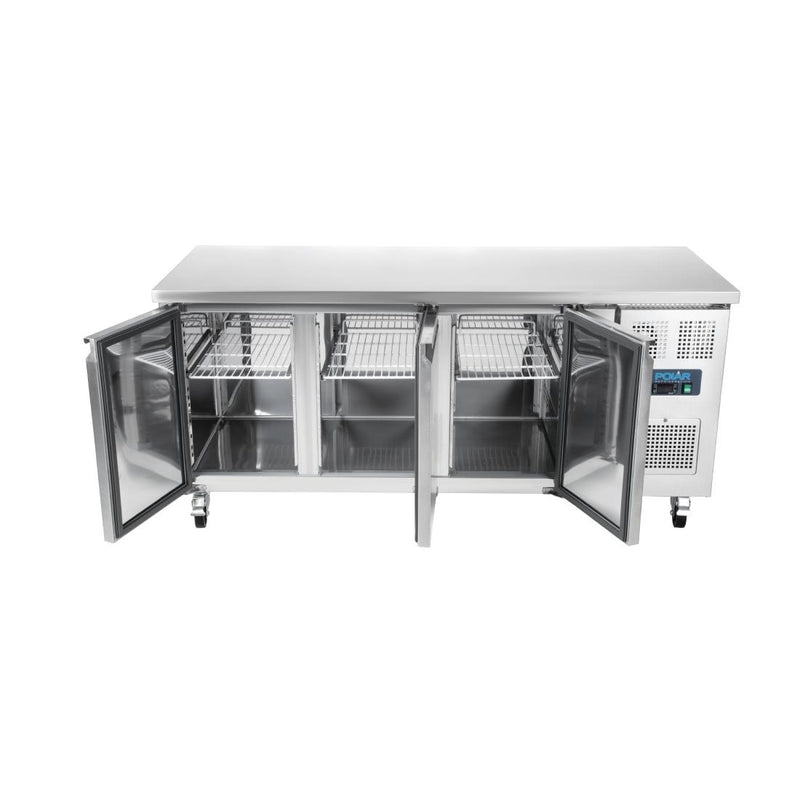 Polar U-Serie Dreitür-Thekenkühlschrank 417Ltr