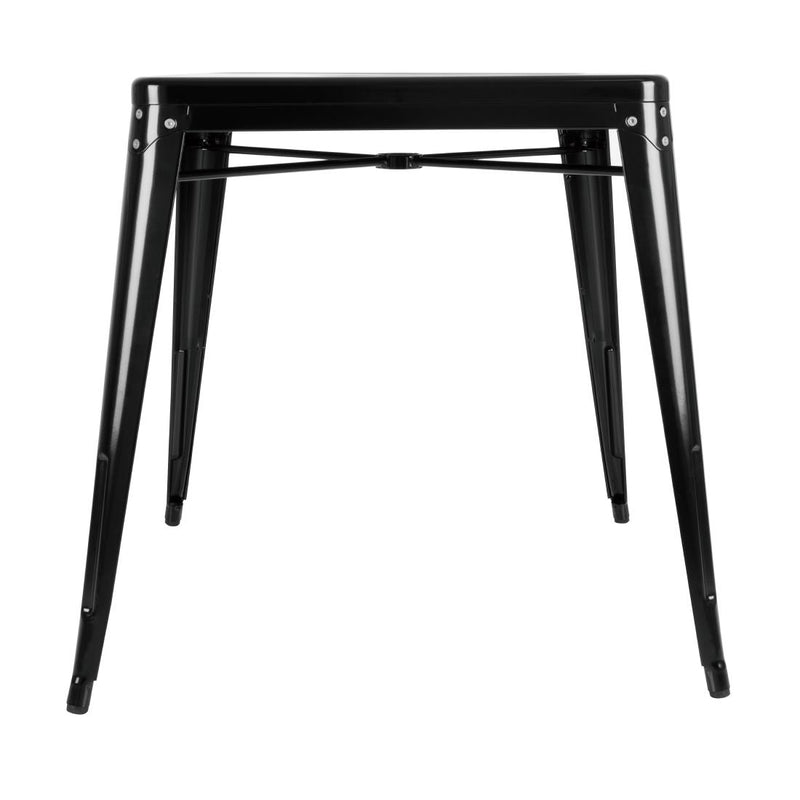 Bolero Bistro Steel Square Table Black 668mm (Single)