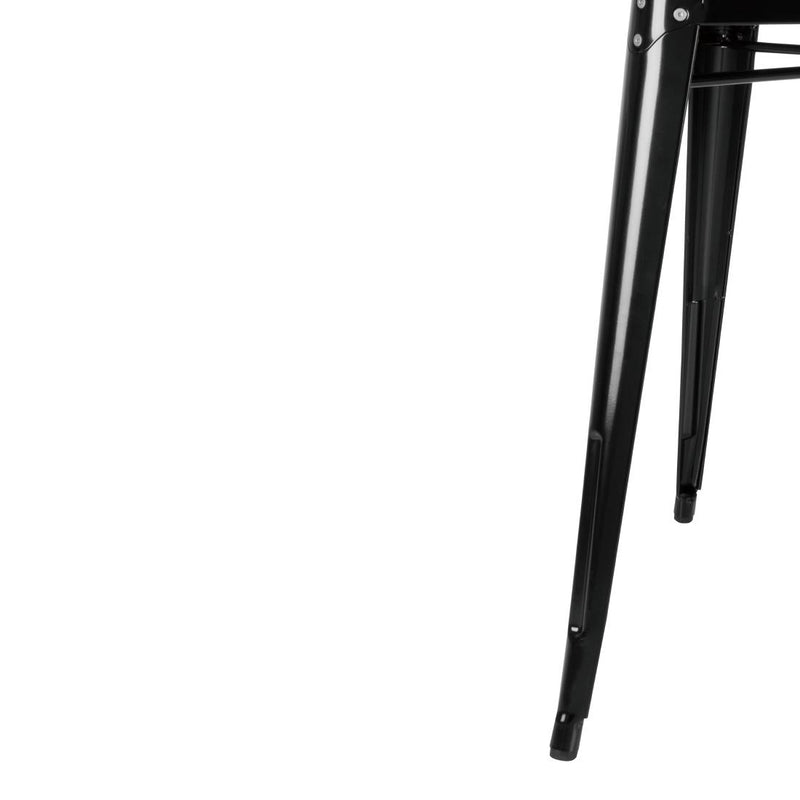 Bolero Bistro Steel Square Table Black 668mm (Single)