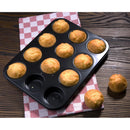 Vogue Carbon Steel Non-Stick Muffin Tray 12 Cup