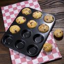 Vogue Carbon Steel Non-Stick Mini Muffin Tray 12 Cup