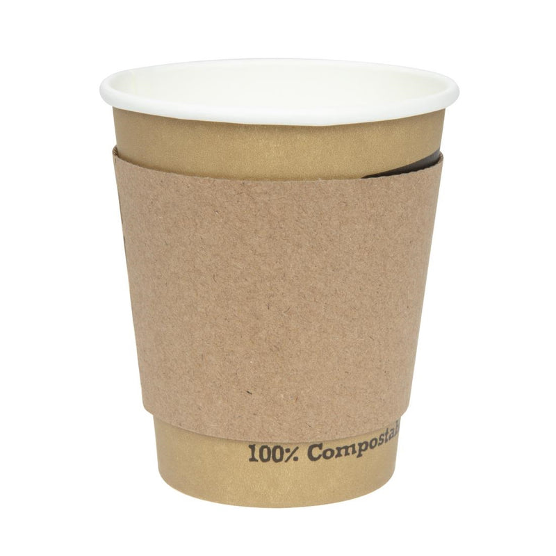 Fiesta Recyclable Corrugated Cup Sleeves for 8oz Cup (Pack of 1000)