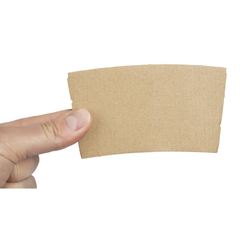 Fiesta Compostable Corrugated Cup Sleeves for 12/16oz Cups (Pack of 1000)