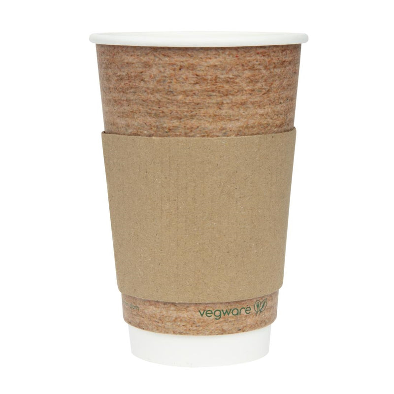 Fiesta Compostable Corrugated Cup Sleeves for 12/16oz Cups (Pack of 1000)