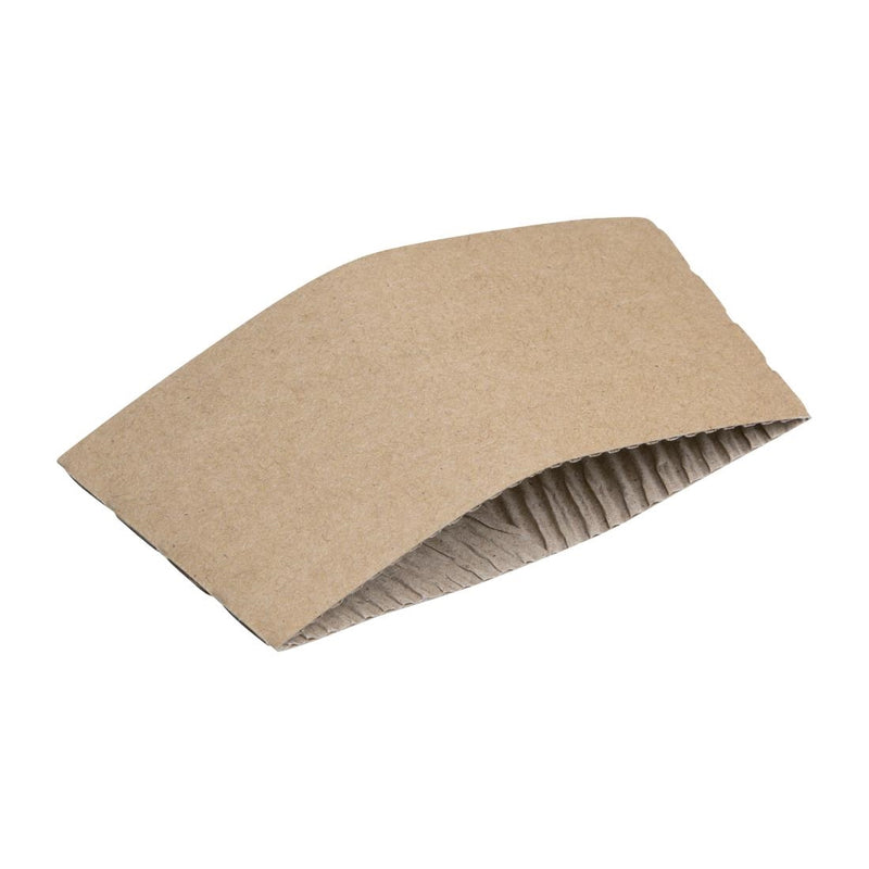 Fiesta Compostable Corrugated Cup Sleeves for 12/16oz Cups (Pack of 1000)