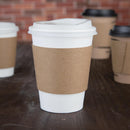 Fiesta kompostierbare gewellte Becherhüllen für 12/16-Unzen-Becher (1000 Stück)