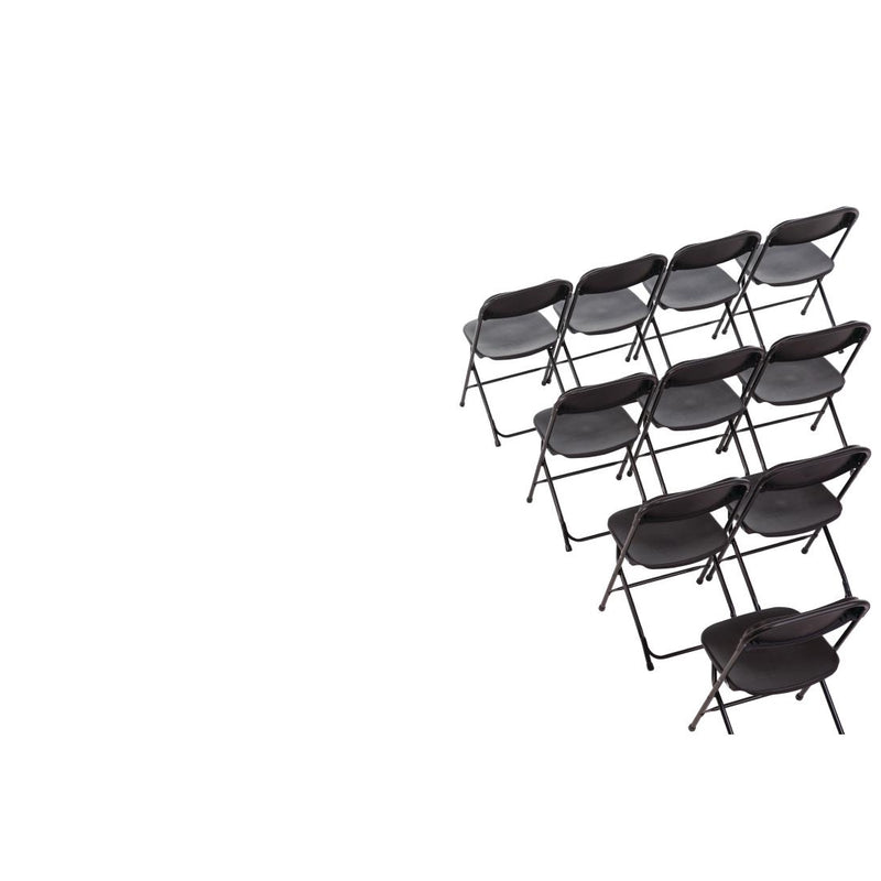 Bolero PP Folding Chairs Black (Pack of 10)