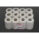 Jantex Mini Centrefeed White Rolls (Pack of 12)