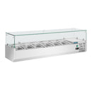 Réfrigérateur de préparation de comptoir Polar série G 5x 1/3GN et 1x 1/2GN