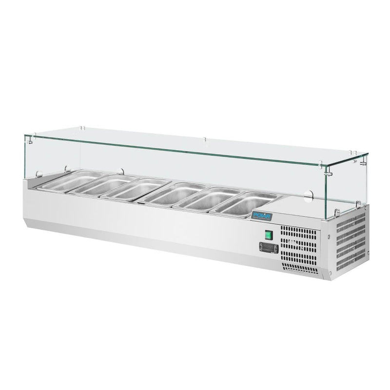 Arbeitsplatten-Zubereitungskühlschrank der Polar G-Serie, 5 x 1/3 GN und 1 x 1/2 GN