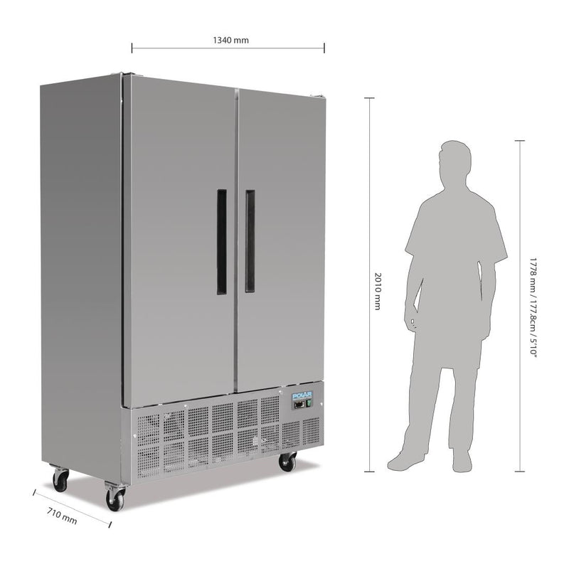 Polar G-Serie Slimline-Gefrierschrank mit Doppeltür, 960 l