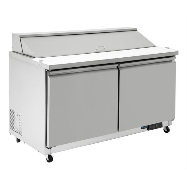 Polar U-Serie Doppeltür-Zubereitungsthekenkühlschrank 527Ltr