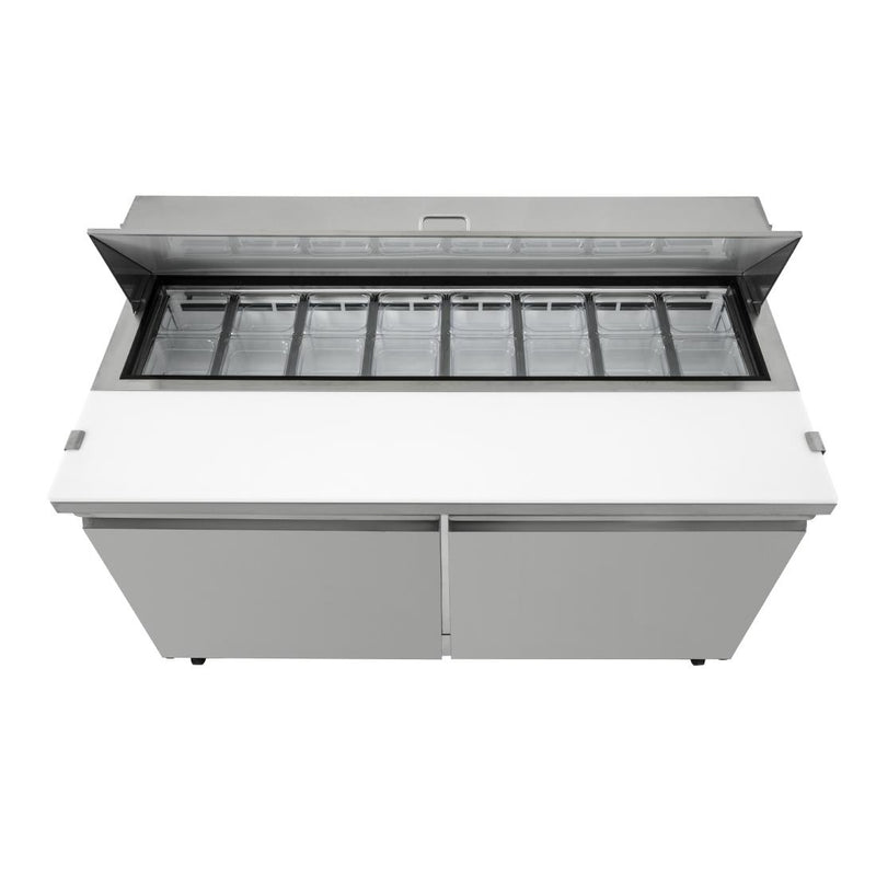 Polar U-Serie Doppeltür-Zubereitungsthekenkühlschrank 527Ltr