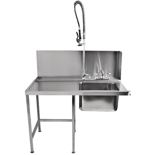 Classeq Pass-Through Dishwasher Table with Spray Mixer T11SENL