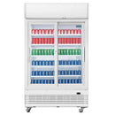 Aufrechter Display-Kühler der Polar G-Serie mit Leuchtkasten, 950 l, mit Schiebetüren