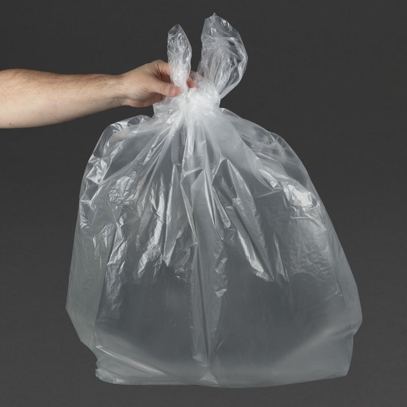 Jantex Recycling-Müllbeutel für mittlere Beanspruchung, 12 kg, 90 l, transparent, 200 Stück