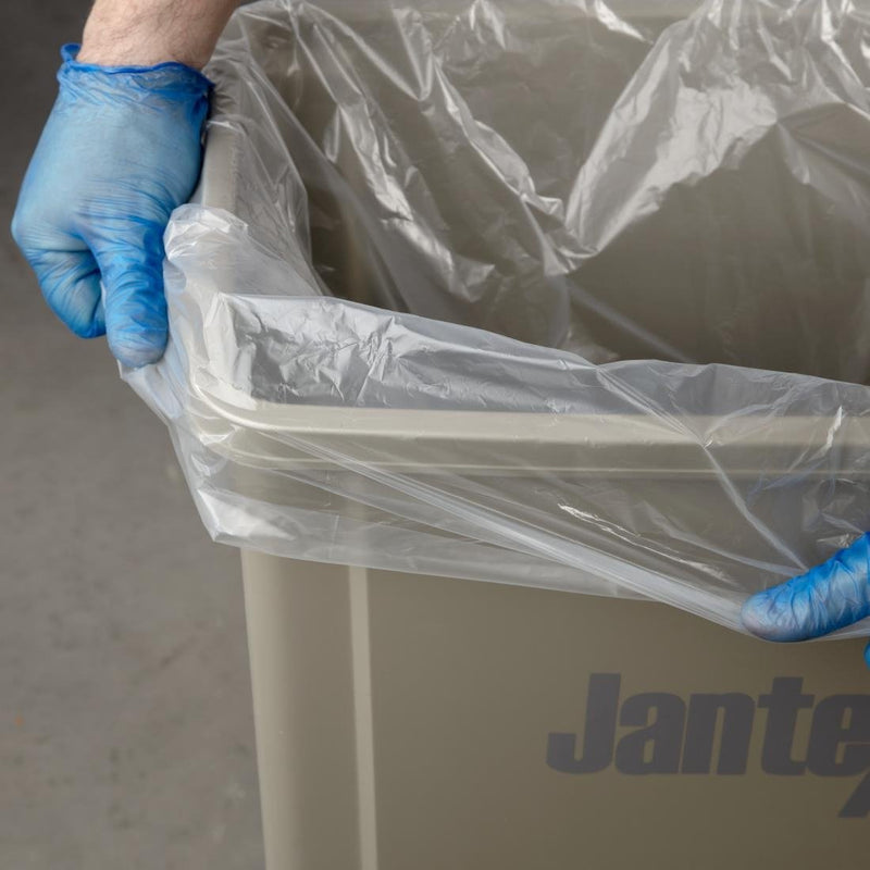 Jantex Robuster Recycling-Müllsack, 18 kg, 120 l, transparent, 100 Stück