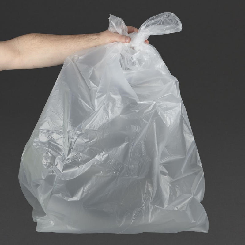 Jantex Robuster Recycling-Müllsack, 18 kg, 120 l, transparent, 100 Stück