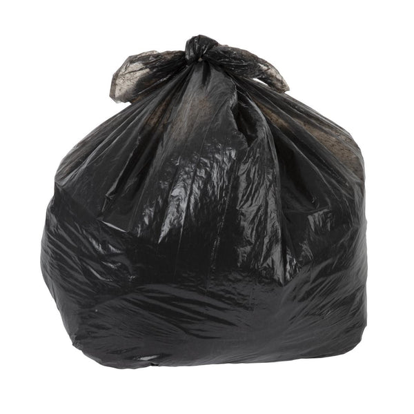 Jantex Large Medium Duty Black Bin Bags 80Ltr (Pack of 10)