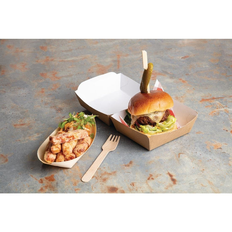 Colpac Compostable Kraft Burger Boxes Small 108mm (Pack of 250)