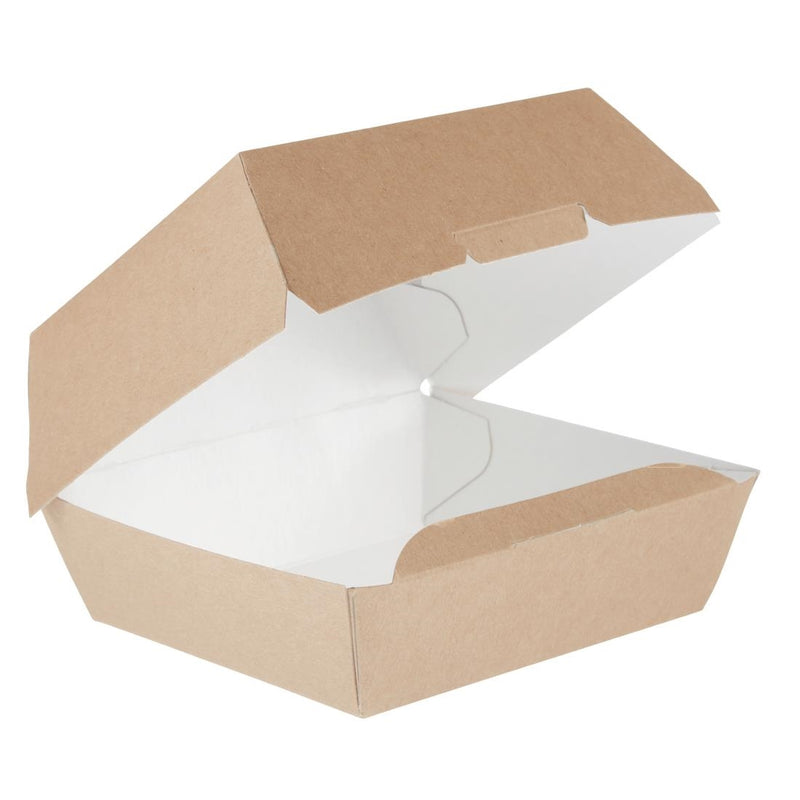 Colpac Compostable Kraft Burger Boxes Large 135mm (Pack of 250)