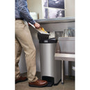 Rubbermaid Slim Jim End Step on Pedal Bin Stainless Steel 50Ltr