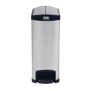 Rubbermaid Slim Jim End Step on Pedal Bin Stainless Steel 50Ltr